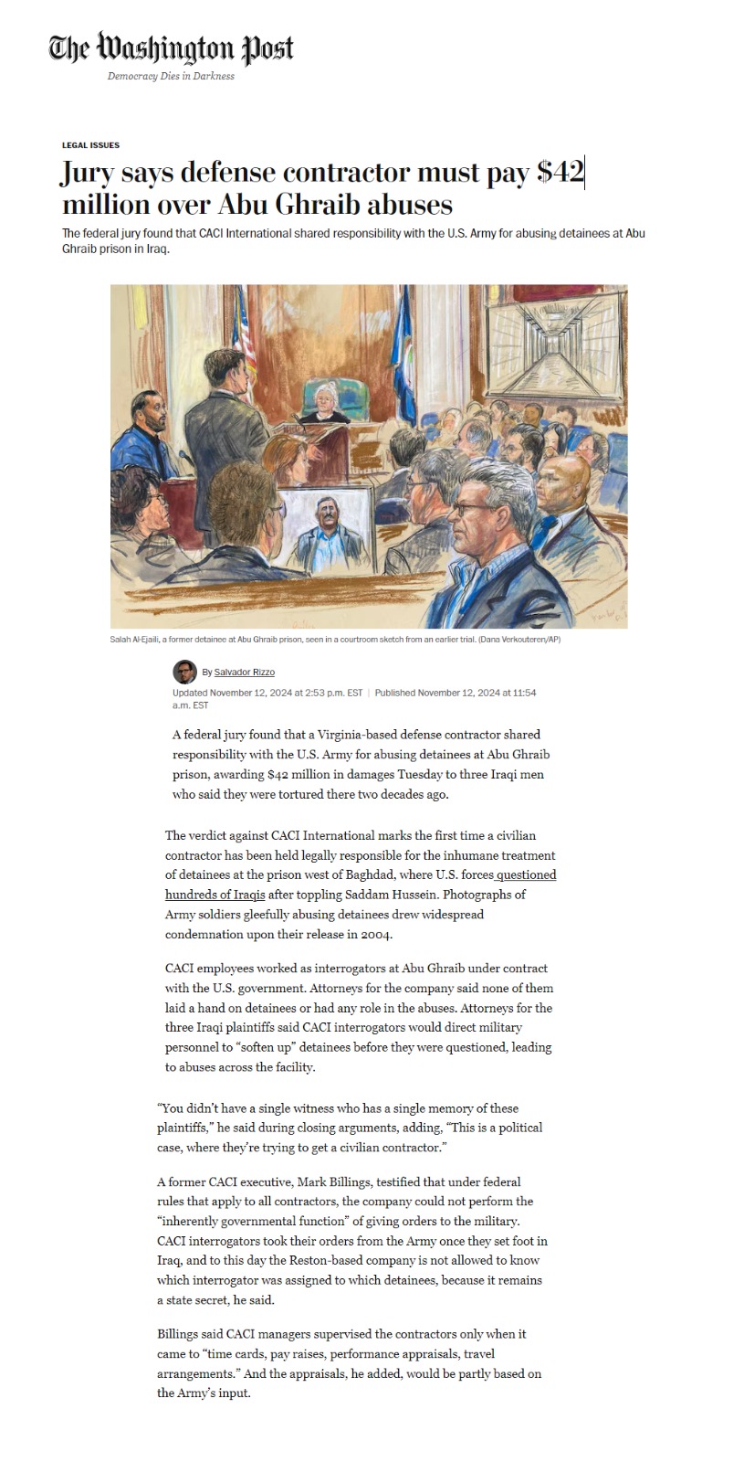 واشنطن بوست: تعويض ضحايا في عمليات تعذيب بأبو غريب بـ 42 مليون دولار