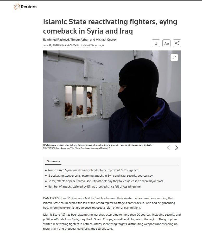 رويترز: داعش يعيد تنشيط مقاتليه ويتطلع إلى العودة في سوريا والعراق