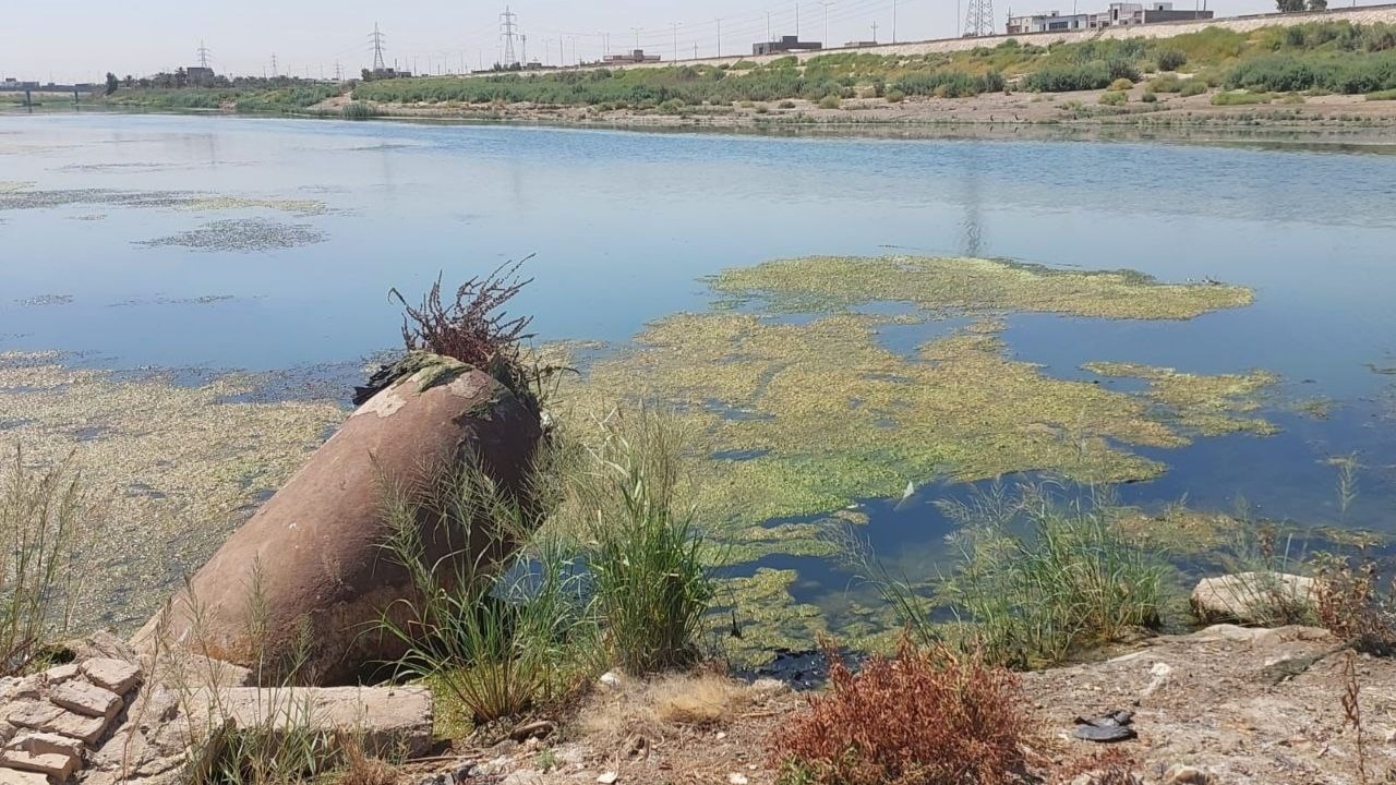 الفرات يجف أمام أعين الحكومة عند ناظم الورار في الرمادي