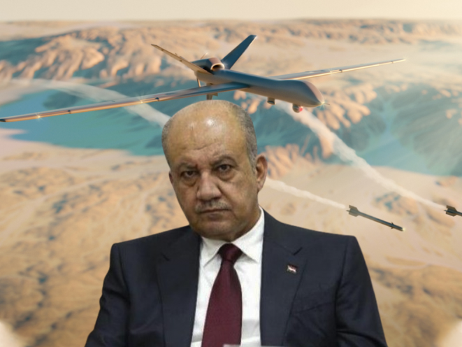 الأمن المفقود.. وزير الدفاع ثابت العباسي منشغل بالدعاية الانتخابية والمسيرات تستبيح الأجواء العراقية