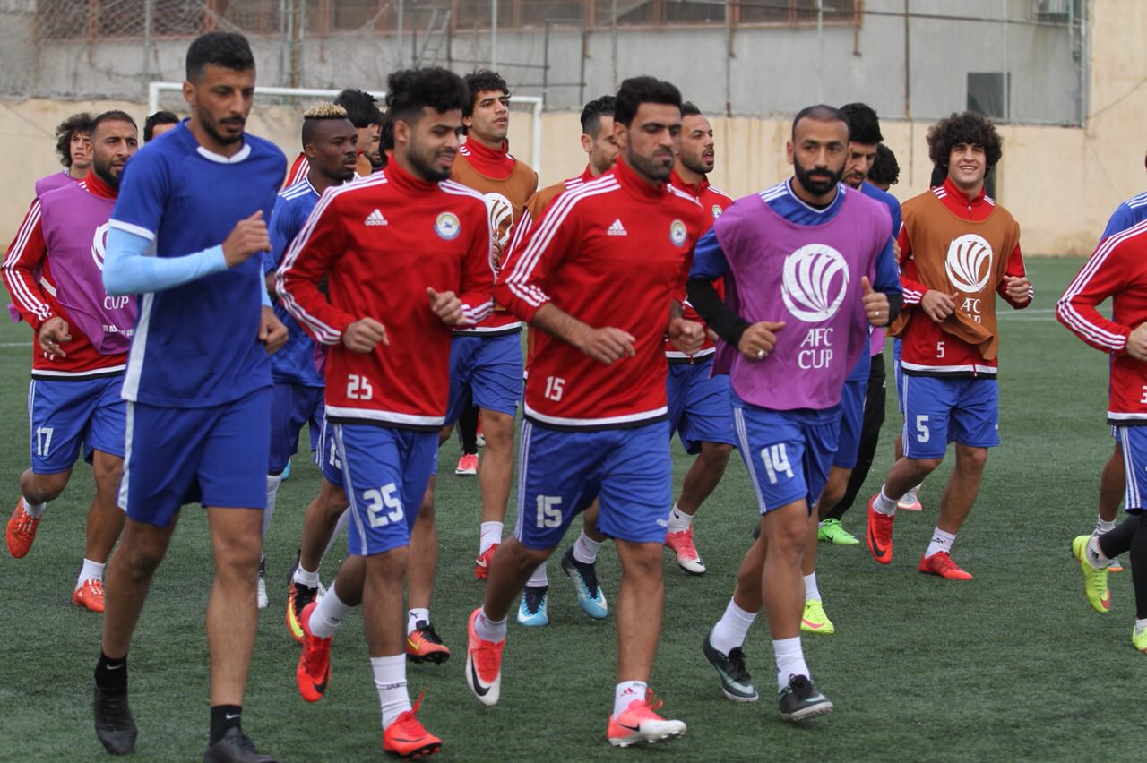 الزوراء يجري اول وحدة تدريبية في لبنان استعدادا لمواجهة العهد