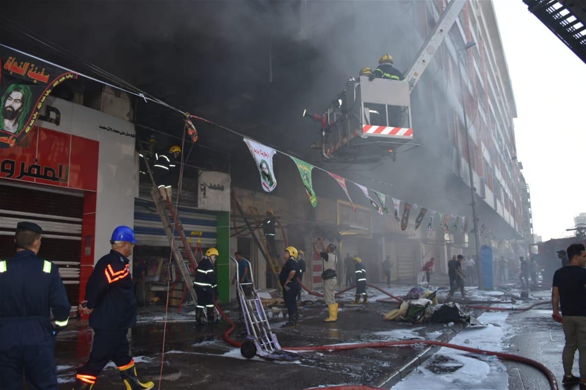 اندلاع حريق في الشورجة