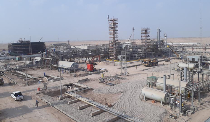 تظاهرة لموظفي حمايات حقل السيبة الغازي للمطالبة بالتثبيت