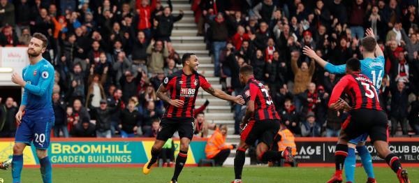 بورنموث يعود ليصعق أرسنال بهدفين