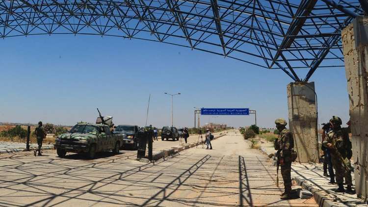 بدء إعادة تأهيل البنى التحتية المتضررة من جرائم الإرهاب في معبر نصيب