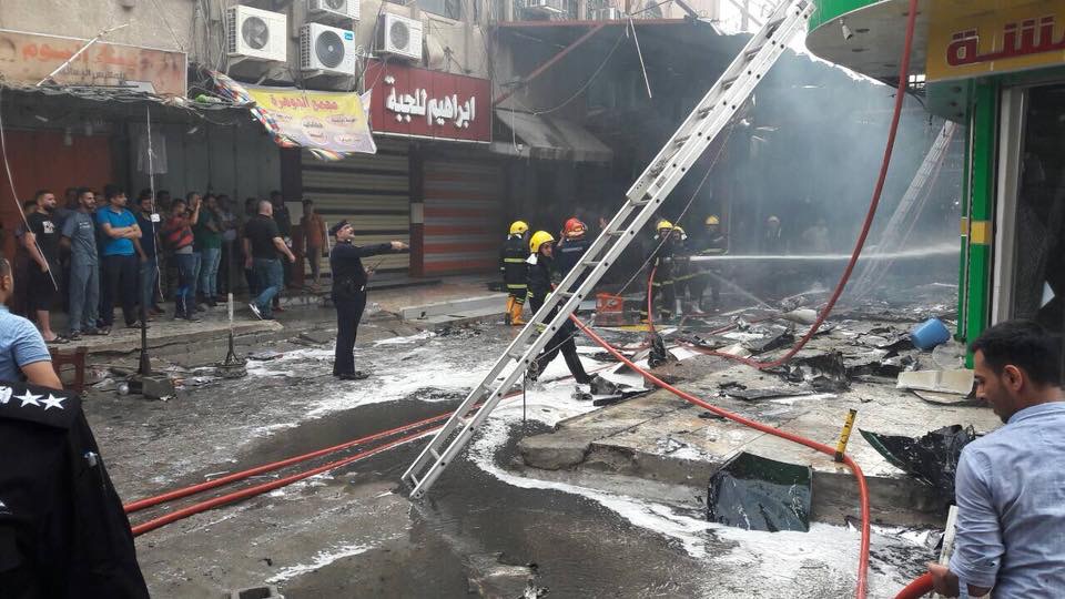 بالصور..ماخلفه حريق سوق بعقوبة