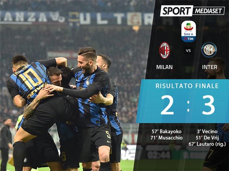 إنتر يُطيح بميلان في ديربي “الغضب” بالكالتشيو الايطالي