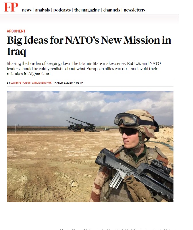 فورين بوليسي: الناتو سيضطلع بمهام كبيرة في العراق