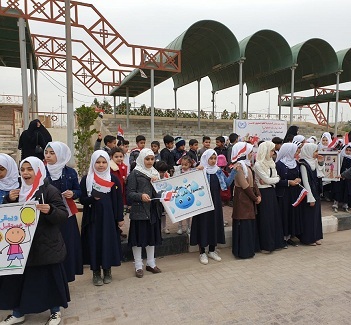تظاهرة افتراضية في المثنى للمطالبة بحقوق الأطفال