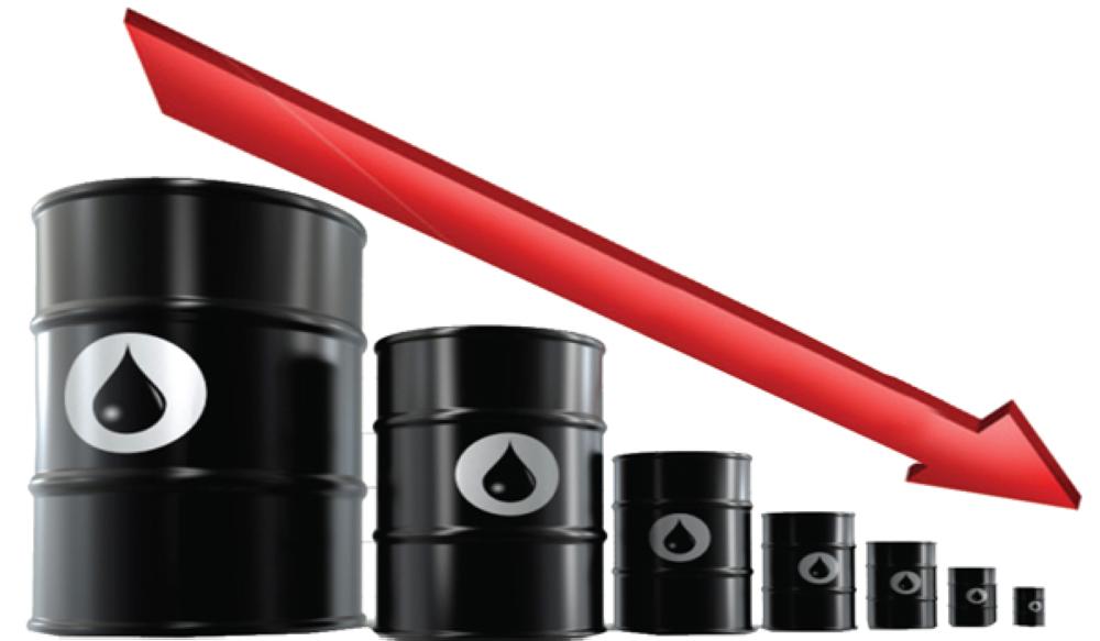 استمرار هبوط أسعار النفط بالتزامن مع صعود الدولار