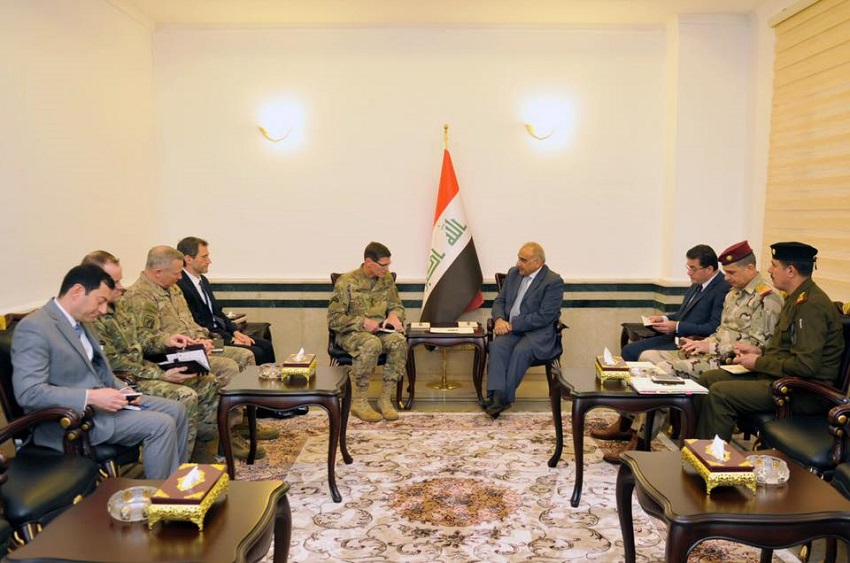 عبد المهدي يبحث مع قائد أميركي جهود القضاء على بقايا داعش في سوريا