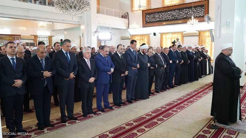 الأسد يؤدي صلاة العيد في قلب دمشق