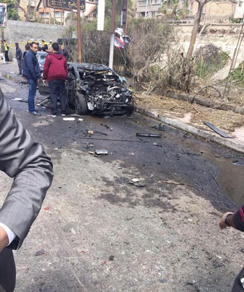 صور جديدة لمحاولة اغتيال مدير أمن الإسكندرية بسيارة مفخخة