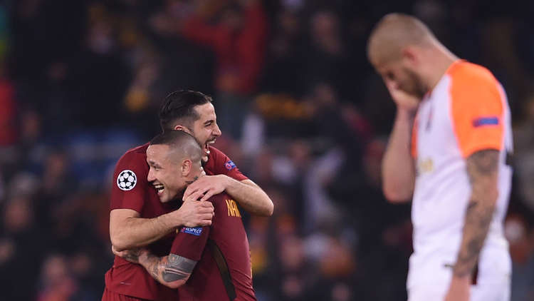 روما يقصي شاختار ويبلغ ربع نهائي أبطال أوروبا