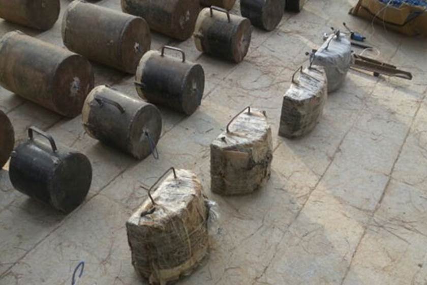 العثور على ١٠٠ عبوة ناسفة في بعشيقة بالموصل