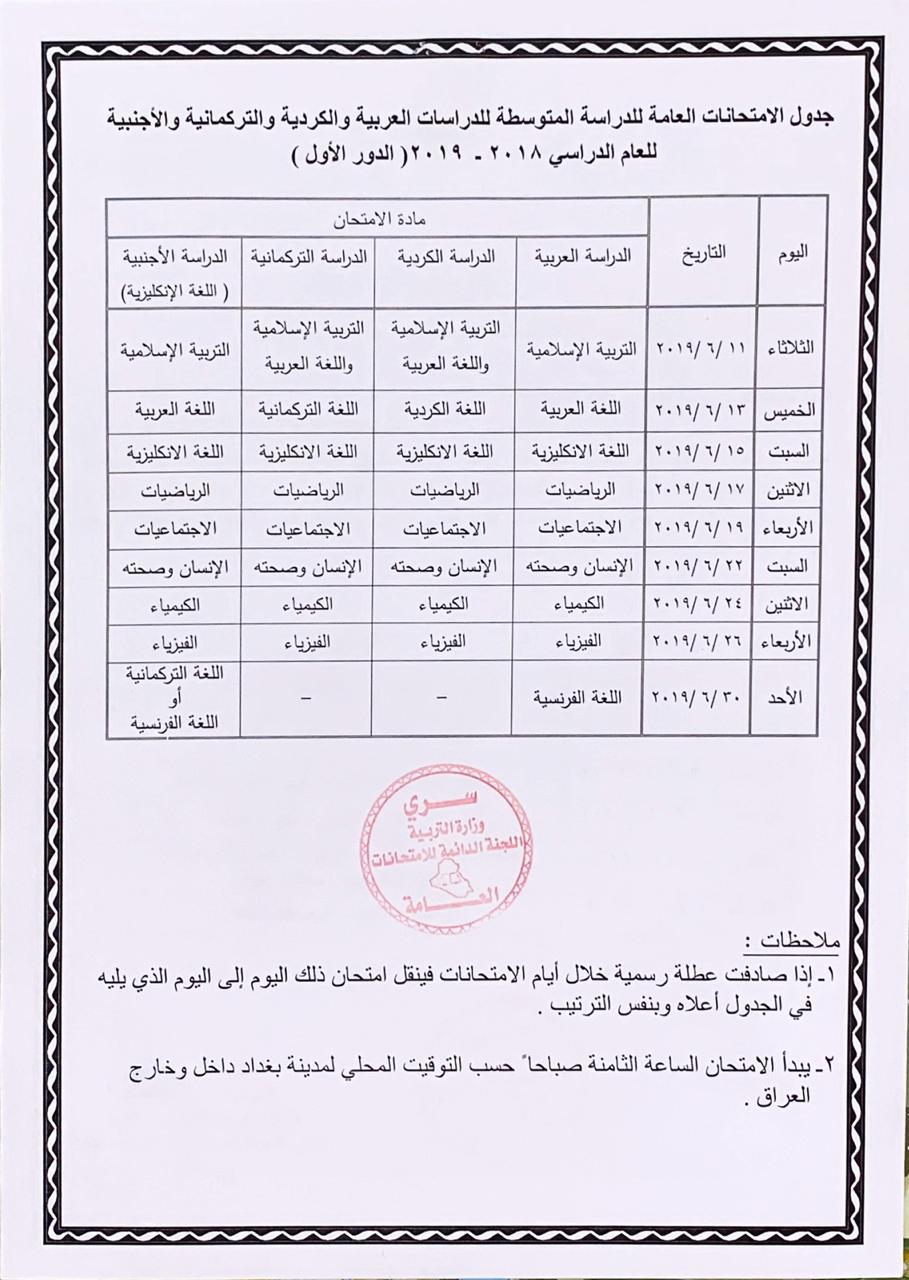 بالوثيقة.. موعد جديد للامتحانات المتوسطة