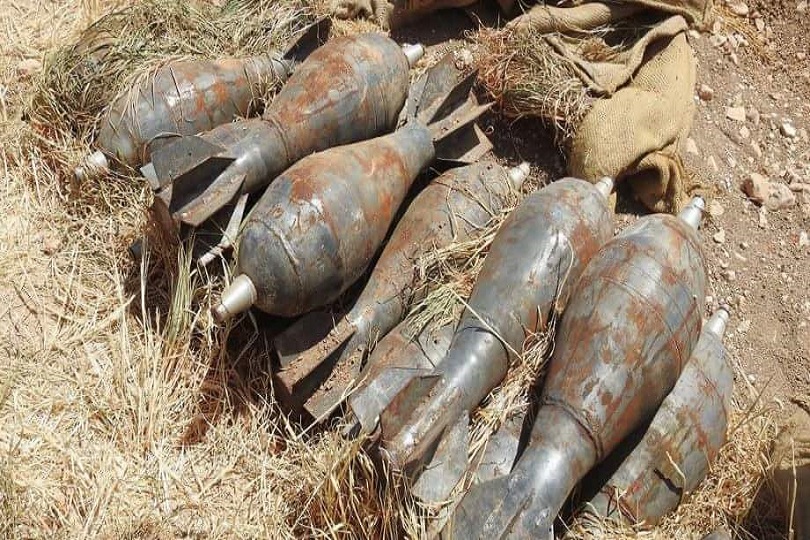 الاعلام الأمني:العثور على 21 قنبرة هاون و7 عبوات ناسفة في نينوى
